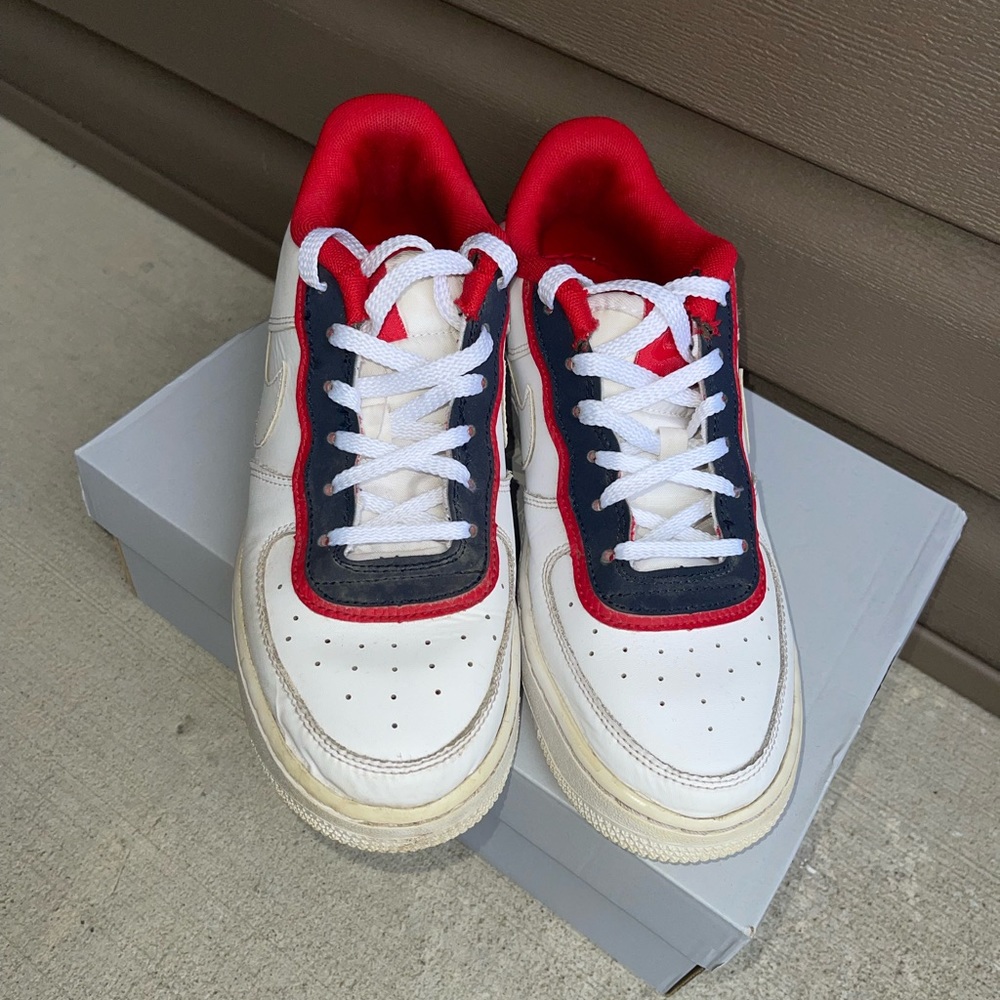 Air Force 1 Low Double Layer White Obsidian Red - Picture 4 of 9